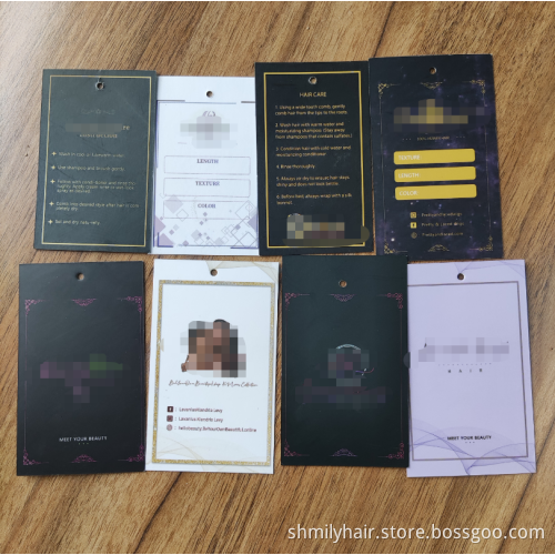 Custom hair labels/wraps/tags extension Packaging for bundles,Custom package Drawstring satin silk bag for hair extension bundle